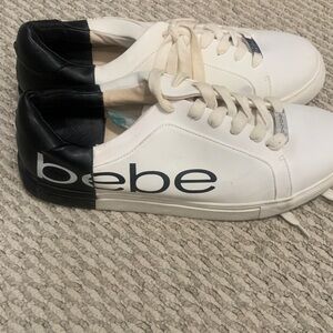 Bebe Two-Tone Black and White Sneakers